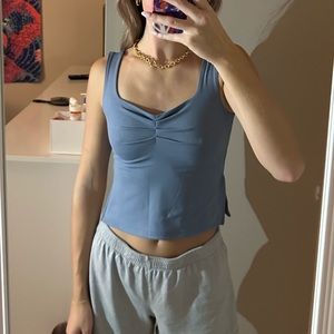 Women’s Pleated Cropped Tank Top